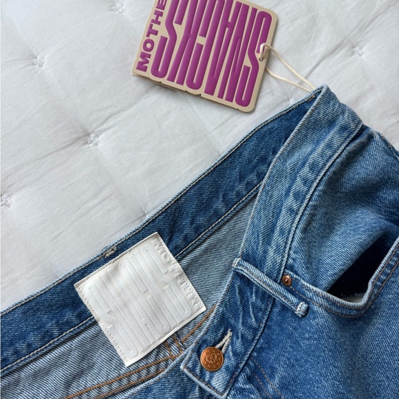 Mother NWT 30 The Lemon Twist Sneak Jeans in Rolling in the Dough - Picture 7 of 12